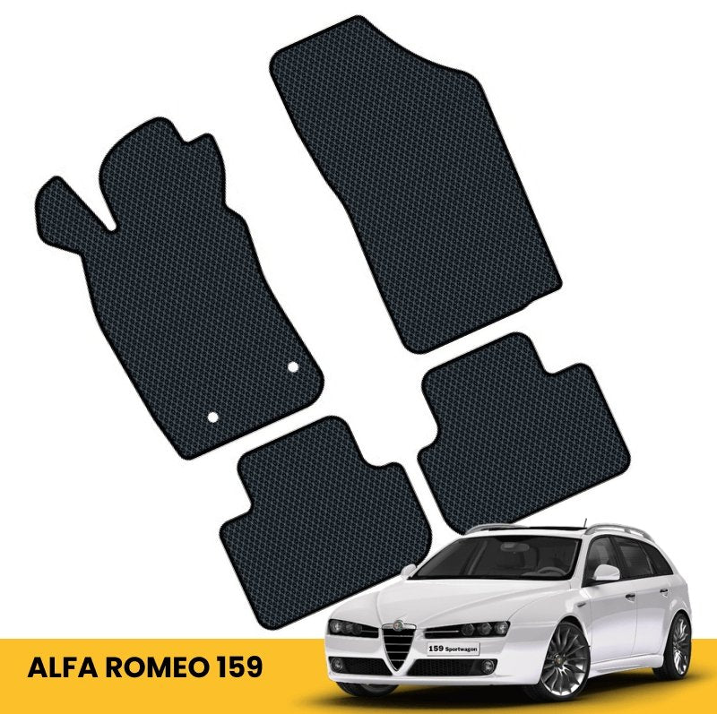 for Car Mats Secure Romeo EVA Fit Alfa 159 Custom Prime -