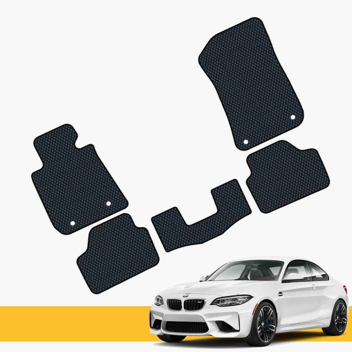 Full set of BMW EVA car floor mats by Prime EVA.