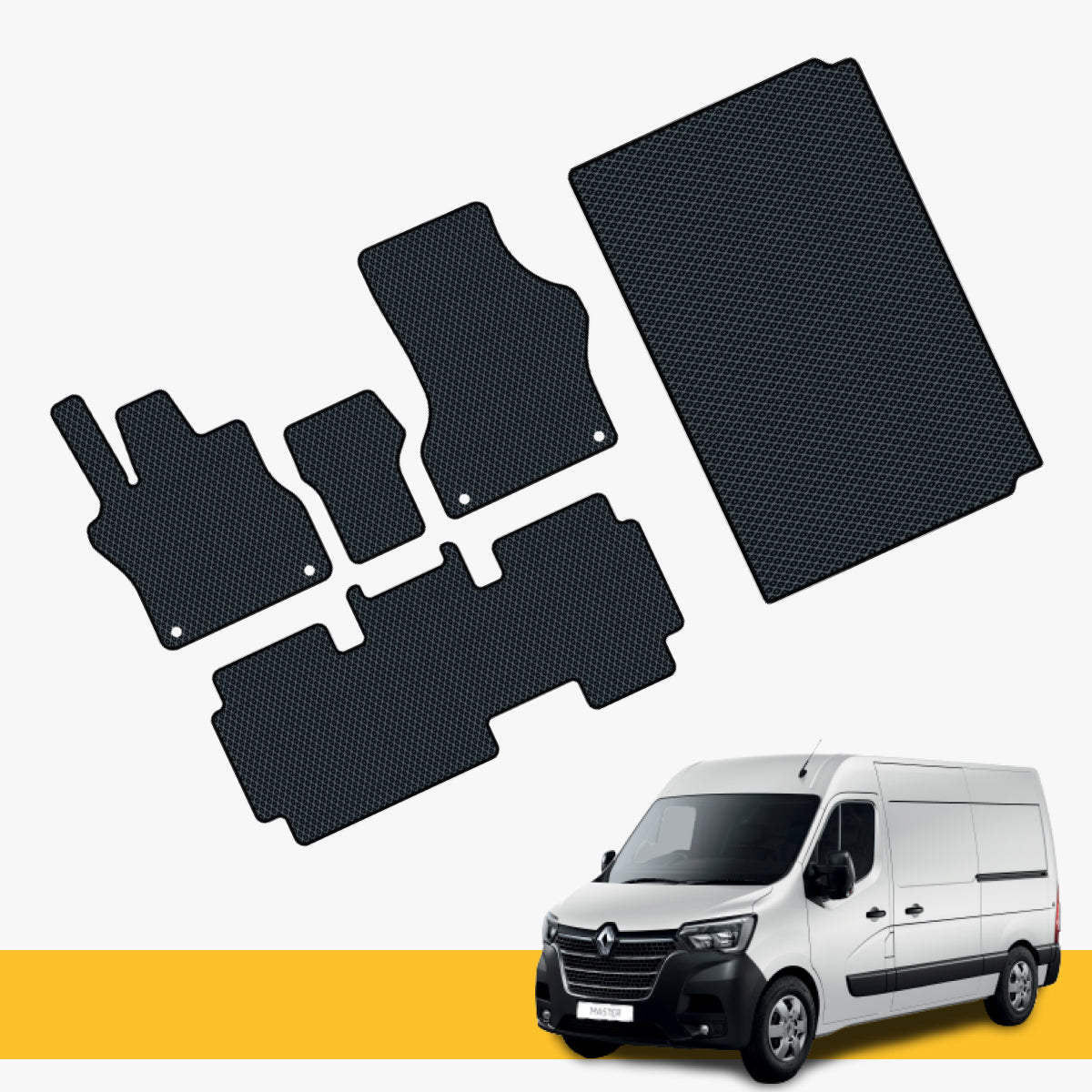 Full set of EVA cargo liner for Renault Master by Prime EVA.