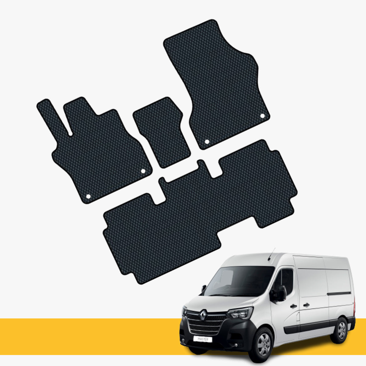 Full set of EVA floor mats for Renault Master by Prime EVA.