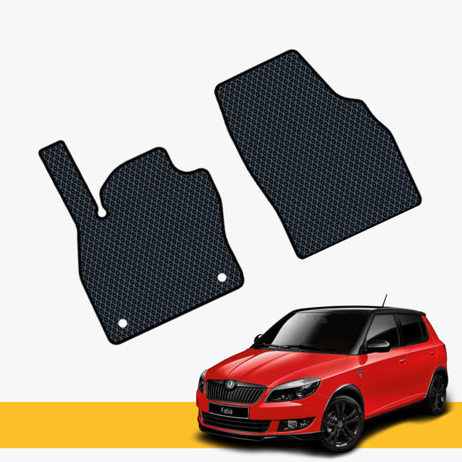 Skoda Fabia front set of EVA custom car floor mats by Prime EVA.