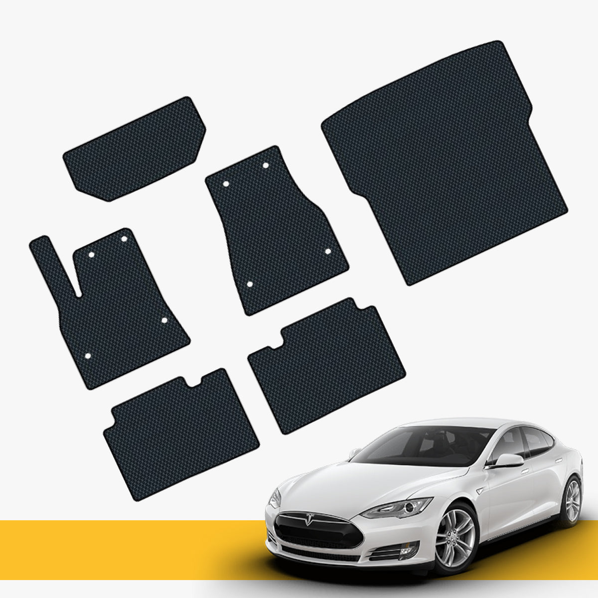 Full set cargo liner for Tesla Model S made of EVA by Prime EVA.