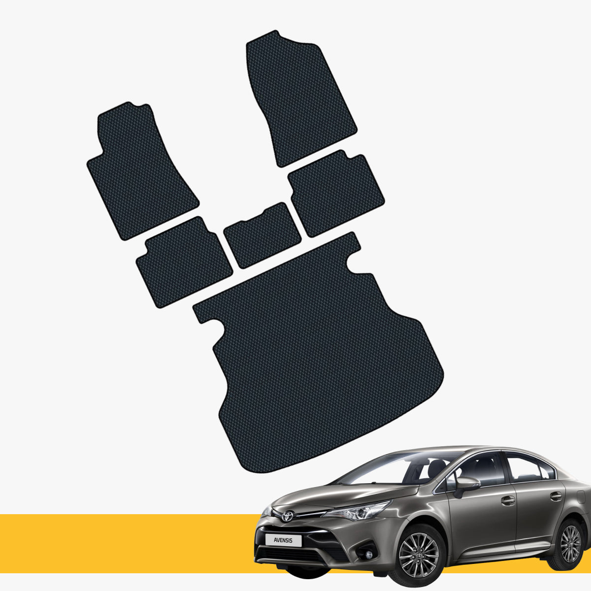 Full set of EVA floor mats for Toyota Avensis by Prime EVA.