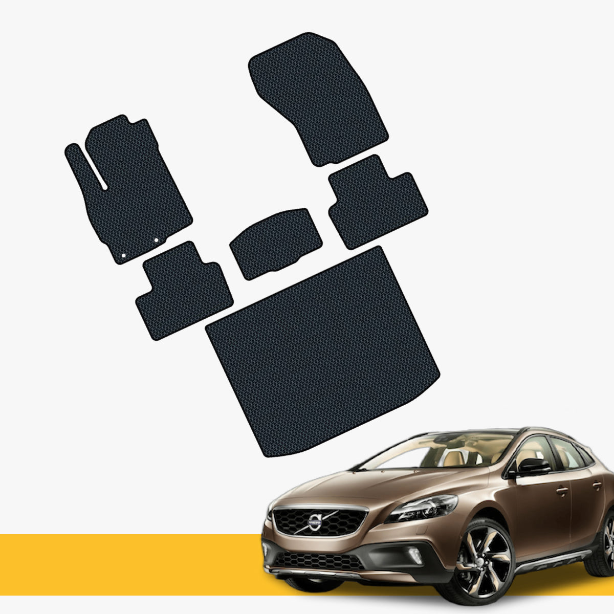 Car mats for Volvo V40 - Full set and Cargo Liner