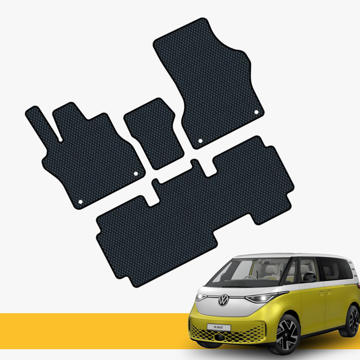 Full set of EVA car floor mats for VW ID.Buzz by Prime EVA.