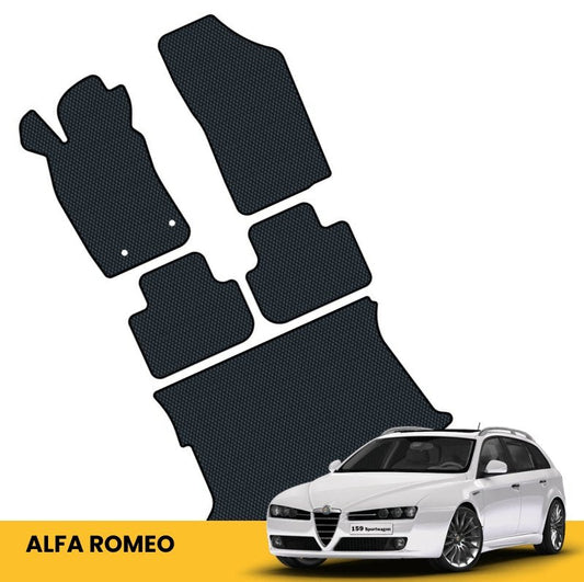 Auto paklājiņi Alfa Romeo - Pilns komplekts un bagāžas nodalījums