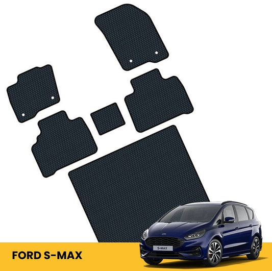 Auto paklājiņi Ford S-Max - pilns komplekts un kravas nodalījums