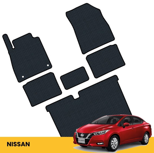 Auto paklājiņi Nissan - Pilns komplekts un bagāžas nodalījums