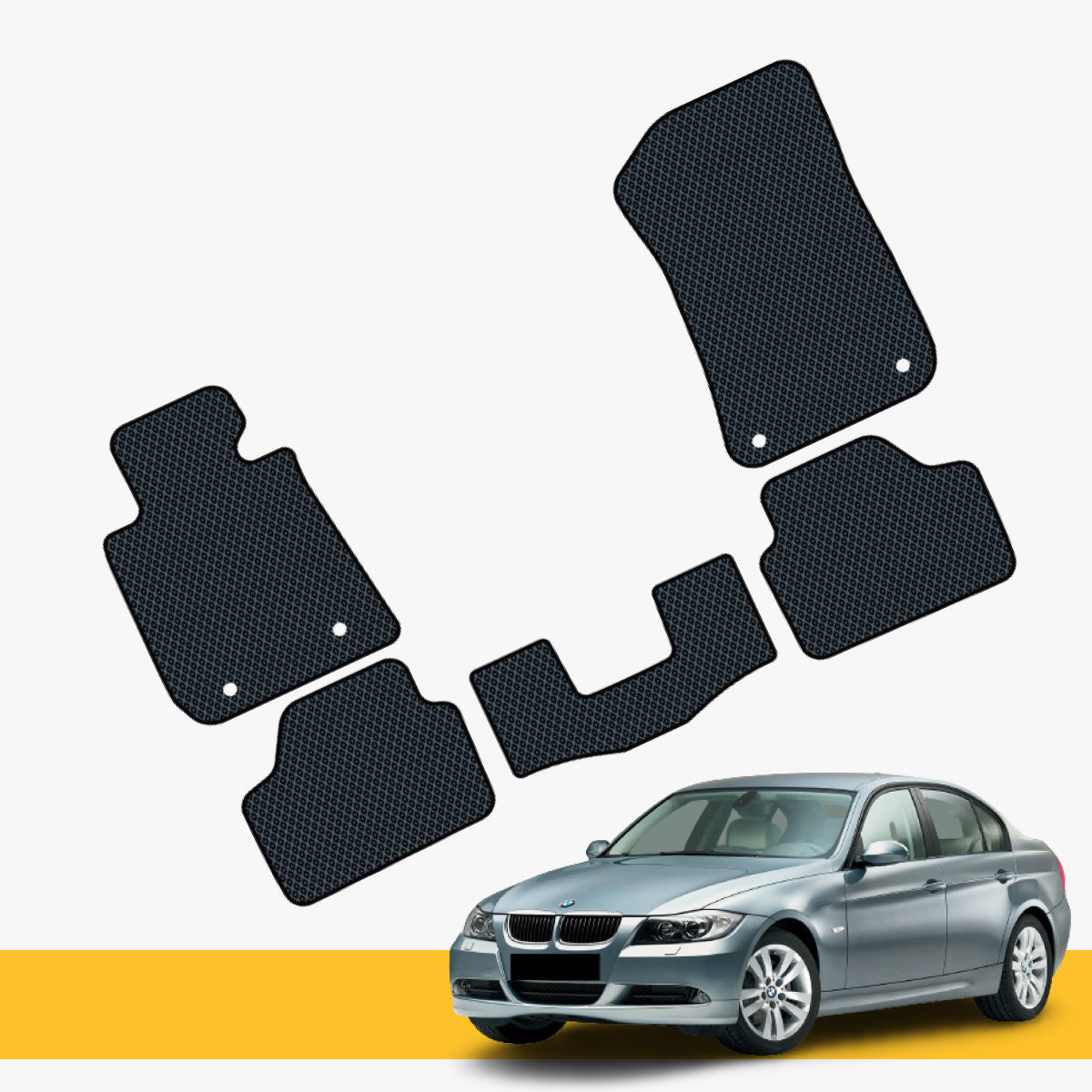 Full set of EVA car floor mats for BMW E91 by Prime EVA.