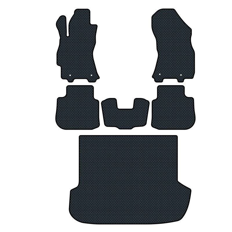 Car mats for Subaru Outback 5 generation (restyling) (2018 - 2021) wagon Continuously variable transmission (CVT) - Full set and Cargo Liner