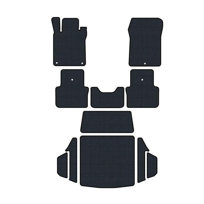 Automobiliniai kilimėliai skirti Acura TLX 1 kartos (2014 - 2020) sedanui su automatine pavarų dėže - pilnas komplektas ir bagažinės kilimėlis