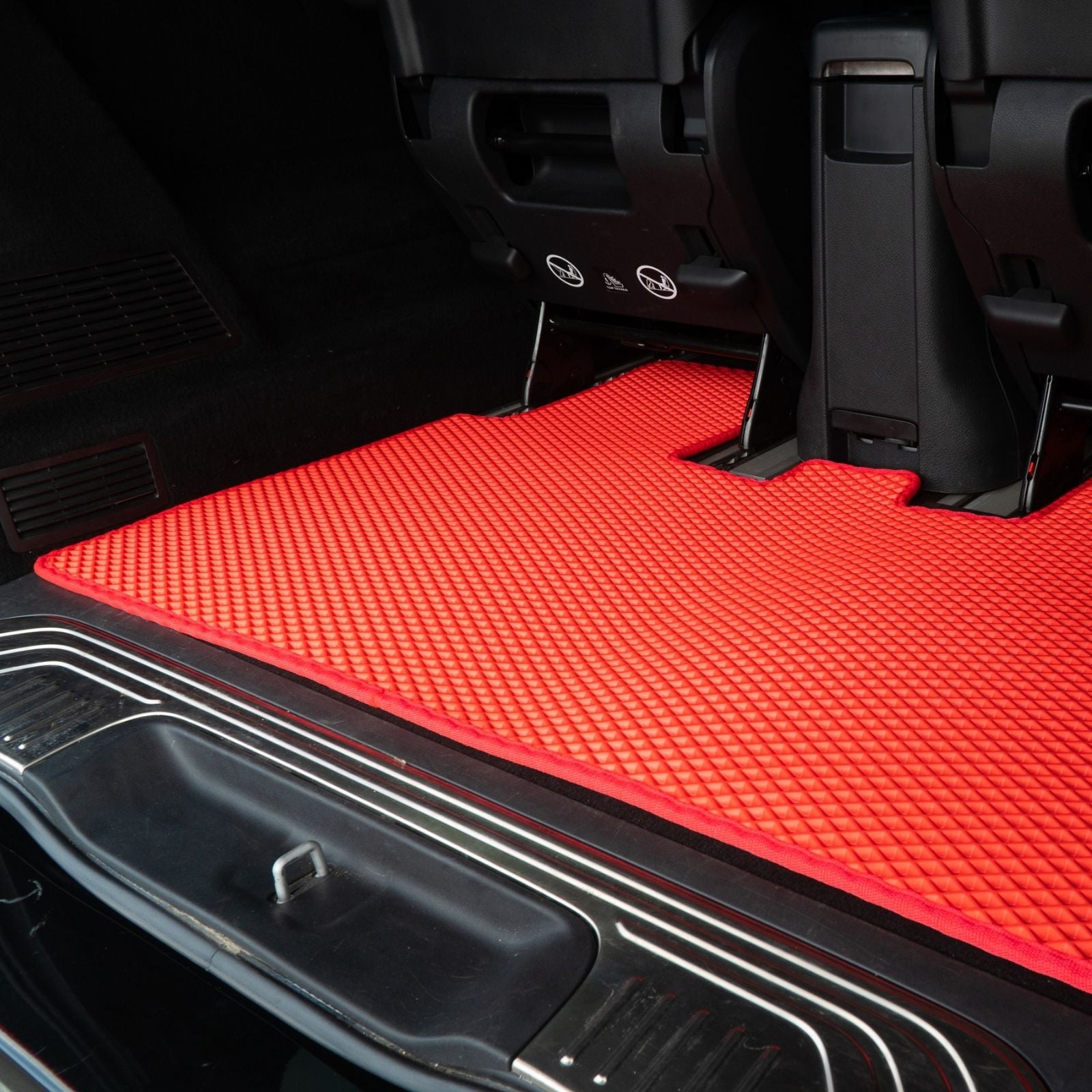 Red sale car mats