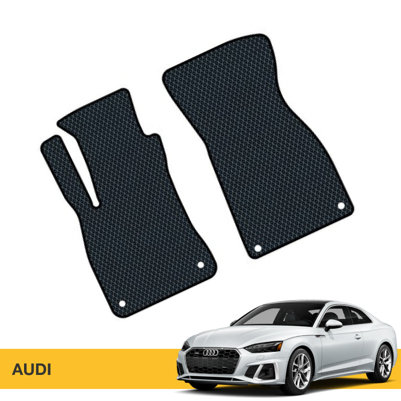 Pēc pasūtījuma izgatavoti Audi priekšējā komplekta automašīnas grīdas paklājiņi no Prime EVA.