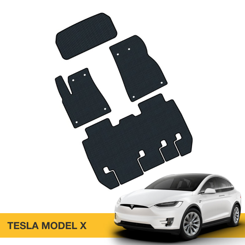 Full set of Tesla Model X car accessories made of EVA by Prime EVA.