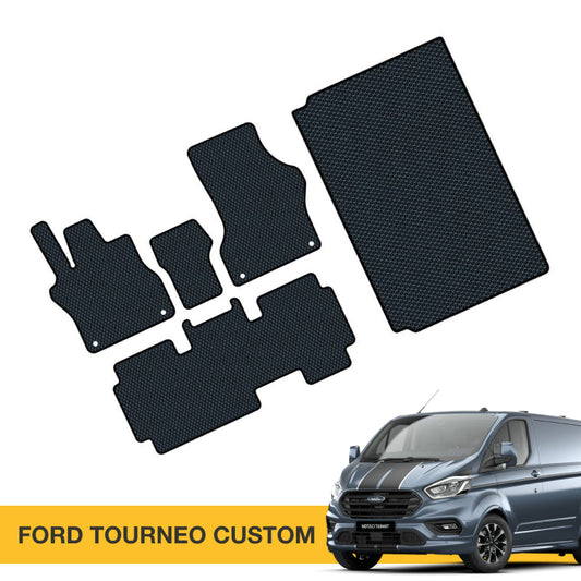 Visas komplektas "Ford Tourneo" krovinių skyriaus įdėklas, pagamintas iš EVA medžiagos pagal Prime EVA.