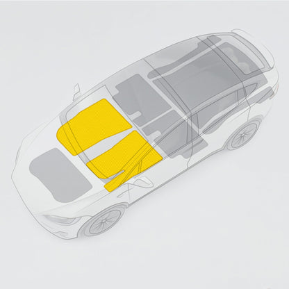 Diagram showing front car mats placement for VW Up, highlighting custom-fit design for Volkswagen Up floor mats.