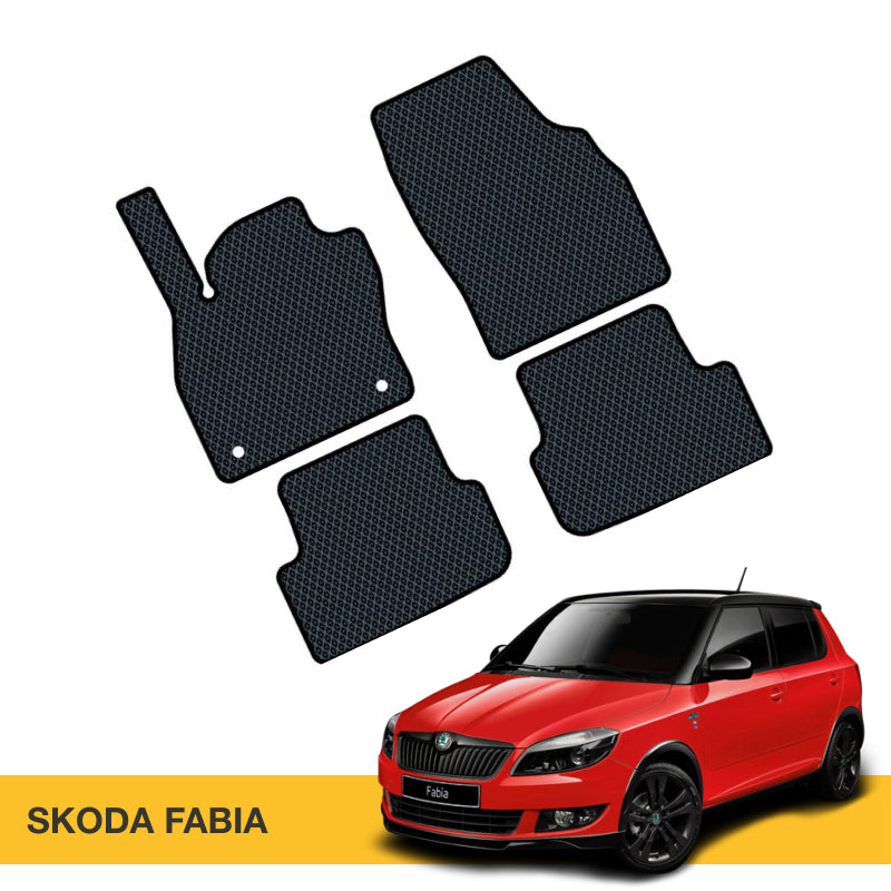 Custom EVA floor mats for Skoda Fabia by Prime EVA.