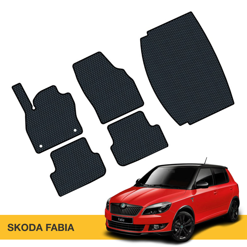 Full set EVA car mats for Skoda Fabia by Prime EVA.