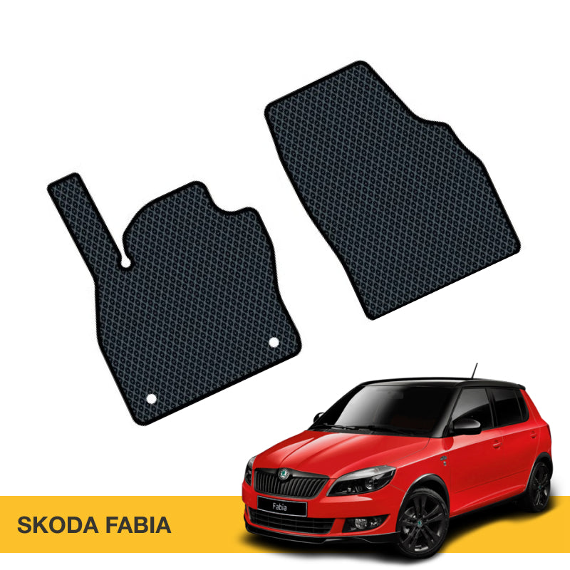 Skoda Fabia front set of EVA custom car floor mats by Prime EVA.