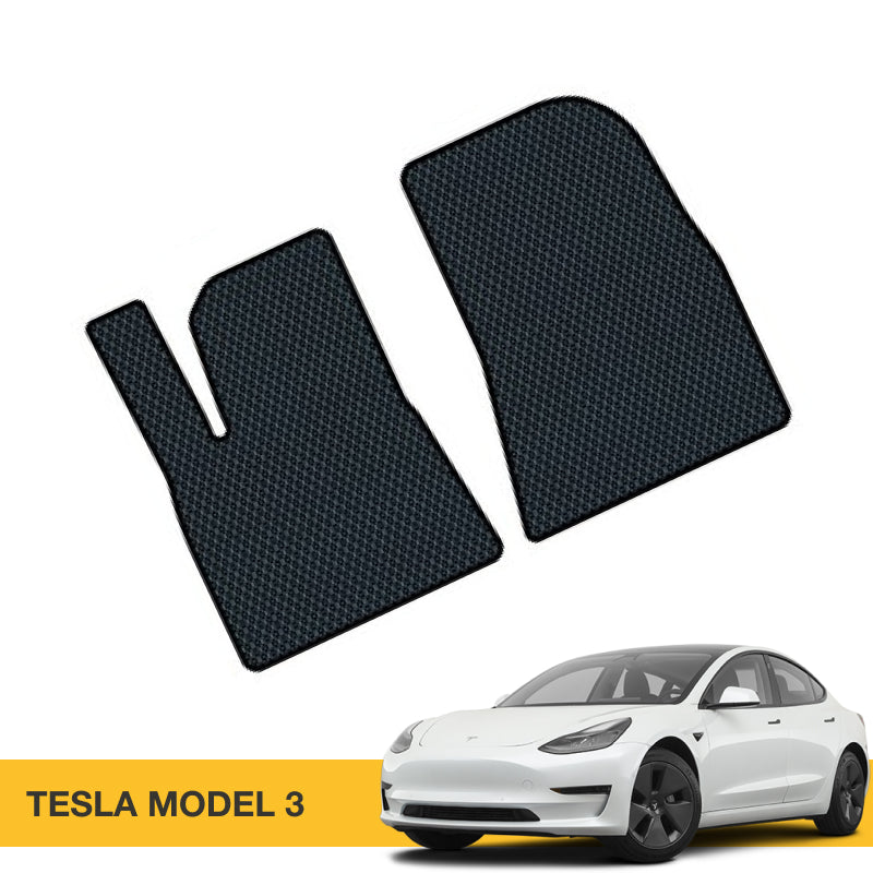 Custom made EVA car floor mats for Tesla Model 3 by Prime EVA.