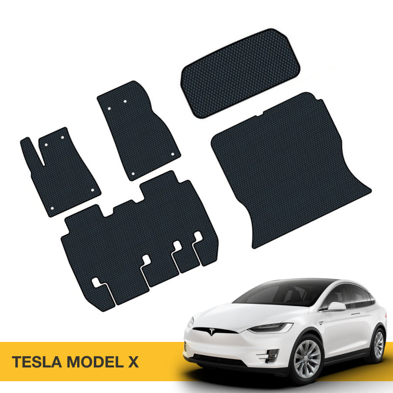 Full set of EVA cargo liners for Tesla Model X by Prime EVA.